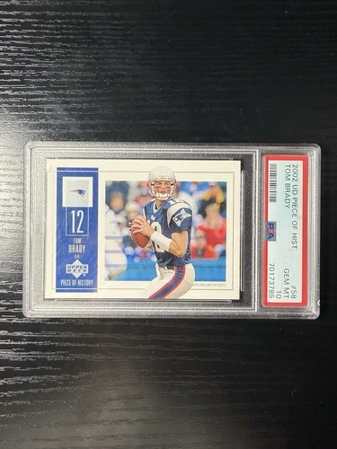 2002 Upper Deck Piece of History #58 Tom Brady PSA 10 GEM MINT