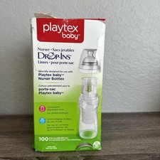 Playtex Baby Drop Ins 100 Liners for Nurser Bottles 8-10 oz New Discontinued
