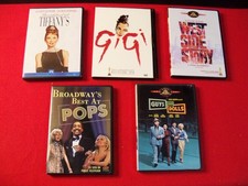 SET OF FIVE DVD FILMS AND MUSICALS! BREAKFAST AT TIFFANY'S, WST SIDE STORY, MORE