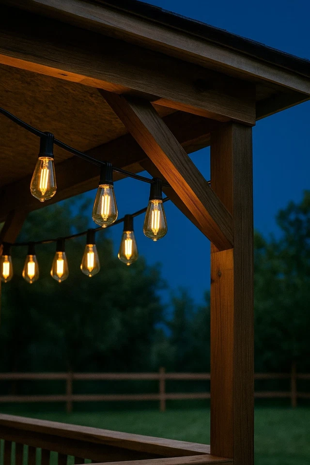 100 FT Outdoor String Lights Waterproof Patio Garden Light Shatterproof LED NEW - Image 4 of 4