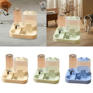 2 en 1 Automatique Pet Feeder Détachable Compact Drinking Station Cats