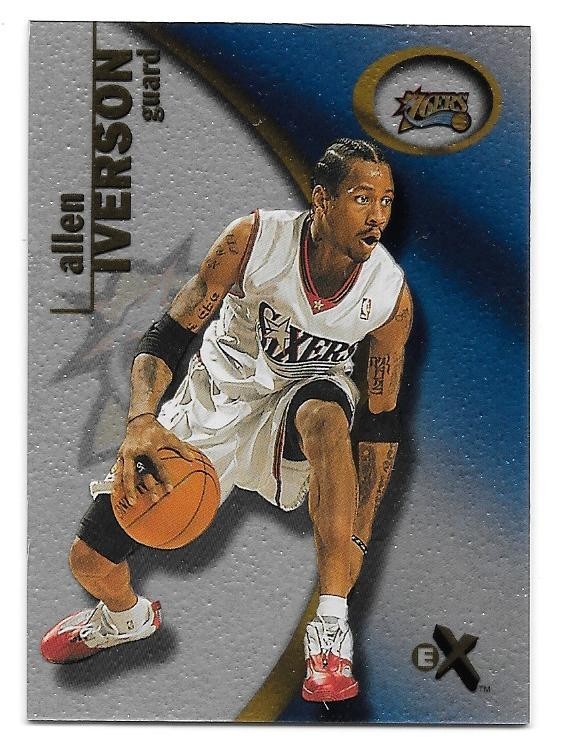 ALLEN IVERSON 2000-01 FLEER EX E-X 65 PHILADELPHIA SIXERS 76ERS HOF