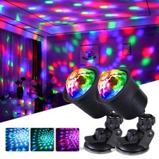 2-Pack Portable Rechargeable Disco Ball Lights Party Lights, Sound Activated ...
