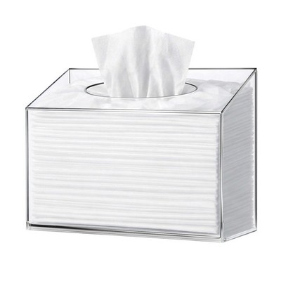 Clear Acrylic Hand Towel Box Cover for Disposable Paper Hand Towels, Wall Mou...