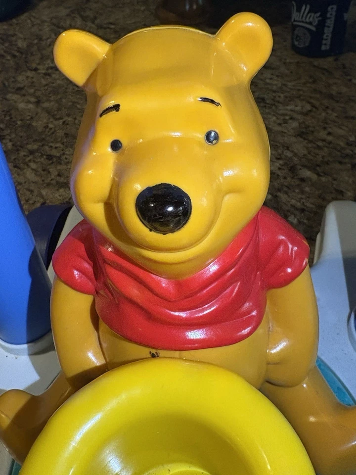 Winnie the Pooh DE COLECCIÓN Mattel Spinning Pooh Walker Push Toy Baby 1997 RARO Foto 4 de 4