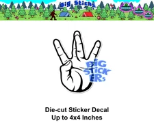 Westside Fingers 3-4” Die Cut Sticker Glossy Paper or Waterproof Vinyl / Holo