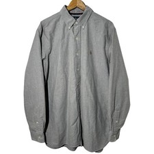 Polo Ralph Lauren Men  s Classic Fit Oxford Shirt Long Sleeve Slate Gray Sz Large
