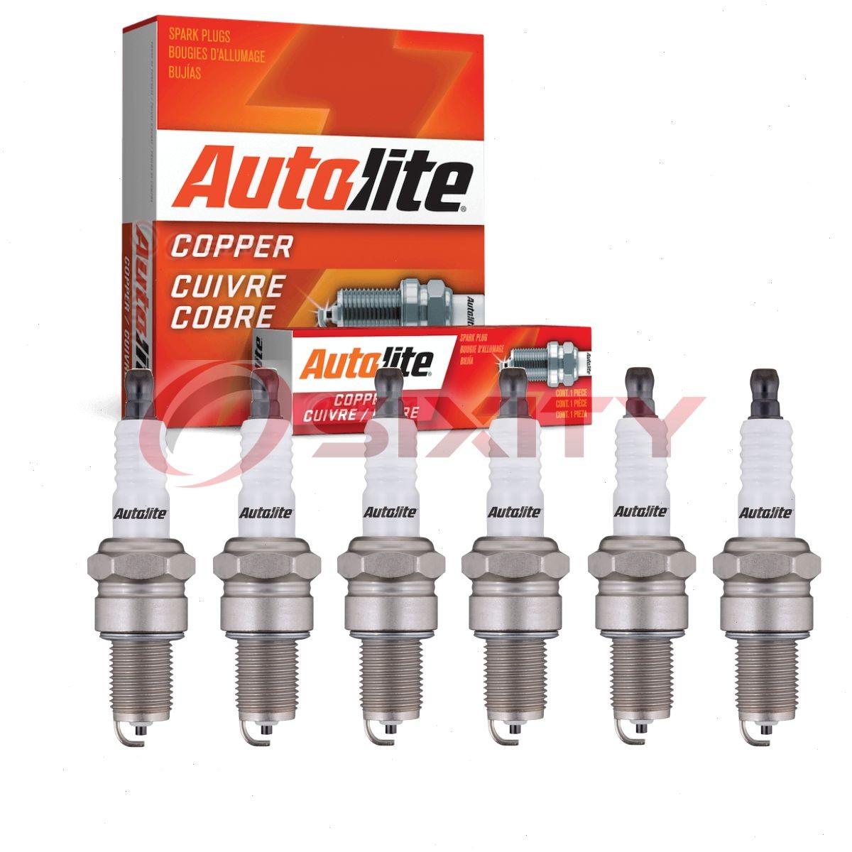 6 pc Autolite Copper Core Spark Plugs for 2000 Chrysler Voyager 3.3L V6 yp