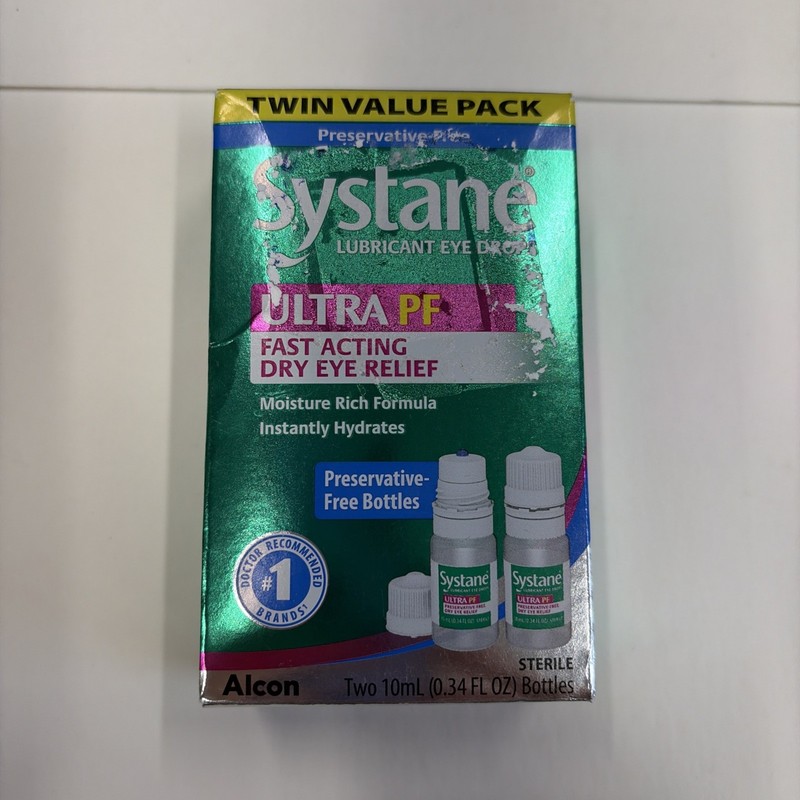 Systane Ultra PF Preservative Free Dry Eye Relief - TWIN PACK Exp. 7/27