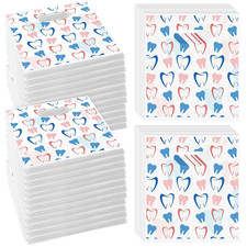 400 Pcs Tooth Patient Care Dental Bags 9 X 8 Inches Plastic Merchandise Bags Den