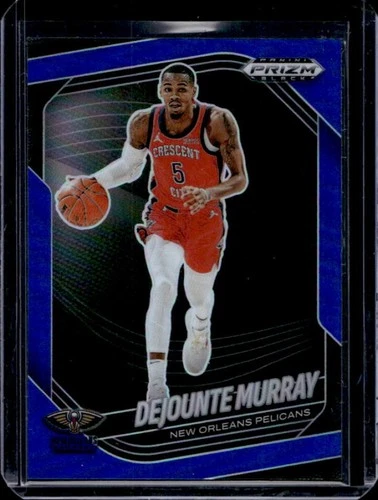2024-25 Panini Prizm Black Dejounte Murray Blue Prizm #/199 Pelicans