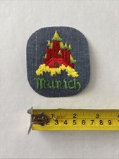 Vintage Denim Embroidered Munich Patch Sew-On Germany     Travel City
