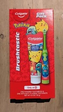 Colgate Kids Pok mon Powered Toothbrush  Toothpaste Gift Pack Brush exp 07/2026