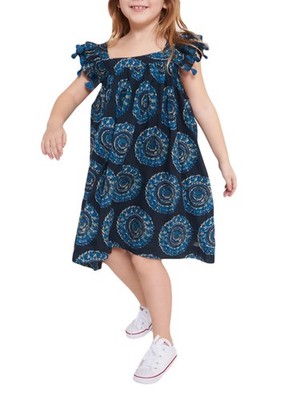 Roberta Roller Rabbit Girls Ambrose Vickey Kleid 8 Jahre Indigo 100% Baumwolle