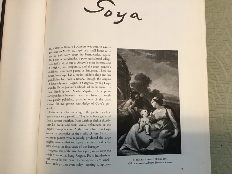 Goya ~ Francisco de Goya y Lucientes text by Jose Gudiol 1965 HB/DJ Foto 4 de 4