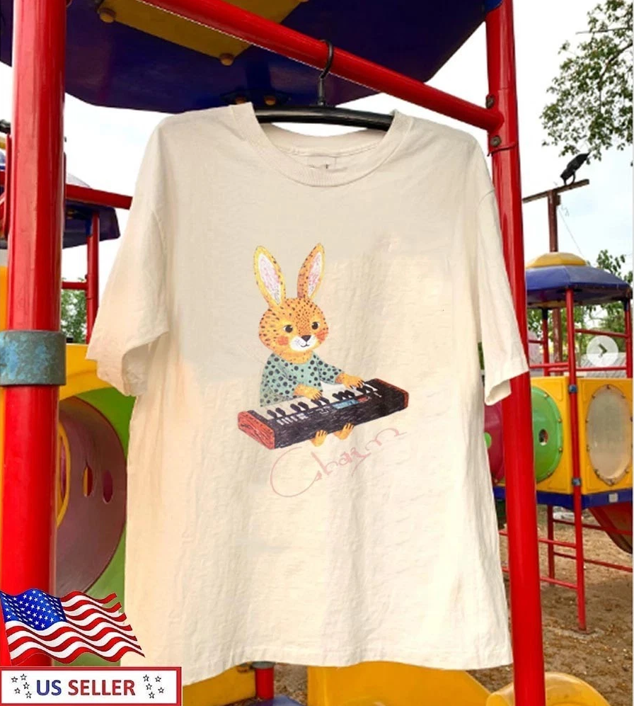 Clairo Charm Rabbit 2025 Merch Natural T-shirts S-5XL | eBay