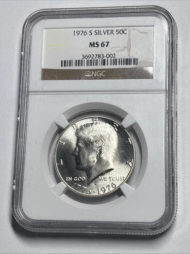 1976 S Silver Kennedy Half Dollar  NGC MS67
