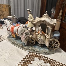 Antike Sammler Figur Porzellan Kutsche 28,5 x...