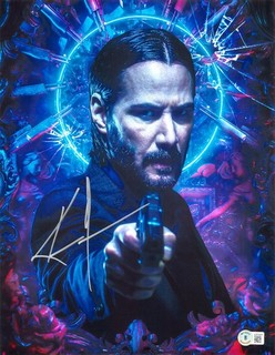Keanu Reeves Signed Autograph John Wick 11x14 Photo Beckett BAS