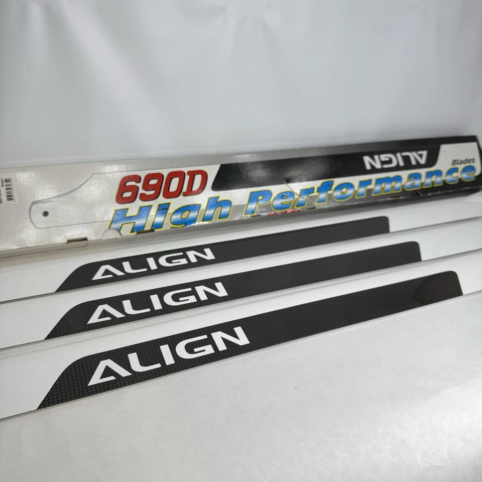 Paquete de 3 cuchillas principales para helicóptero RC de fibra de carbono Align 690D 690 mm Foto 4 de 4