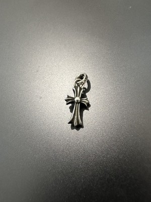 Chrome Hearts Diamond Baby Fat Cross Pendant   .925 Silver