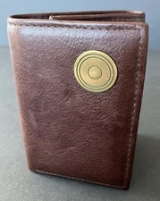 Real Leather Slim Wallets Trifold Mens Wallet RFID Blocking American Bison 