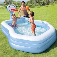 SHOOTING HOOPS SWIMMING CENTRE INFLATABLE FUN COMFORT KIDS SUMMER GAME POOL