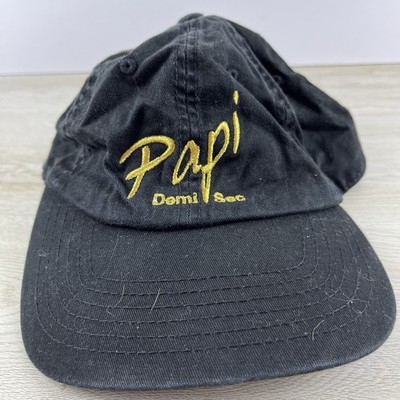 Papi Demi Sec Black Hat Cap Black Adjustable Hat Adult Fit Hat