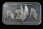 Vintage Silver Art Bar California Crown Mint 1oz .999 Fine Silver Divisible Bar