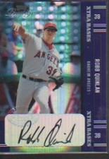 ROBB QUINLAN 2005 PLAYOFF PRESTIGE SIGNATURE XTRA BASES PURPLE AUTO 26/50 ANGELS