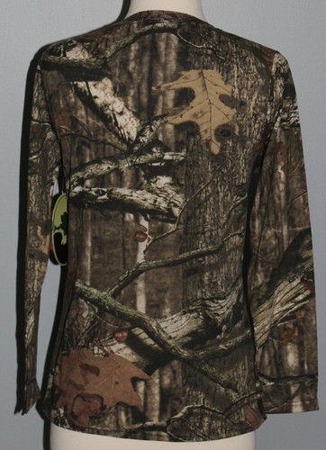 NUOVA camicia mimetica in rovere muschiato a maniche lunghe infinite taglie S M L XL 2XL donna - Foto 3 di 3