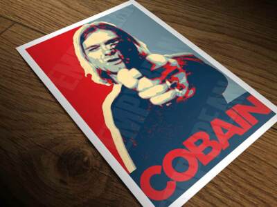 Nirvana Kurt Cobain Gun Poster Art Print | eBay