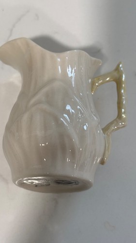 Belleek Fine China Lustre Lily White 3.5” 4oz Creamer 3rd Black Mark 1926-1946