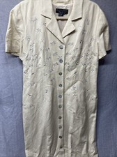 Cynthia Howie Maggy Boutique Womens Size 14 Beige Maxi Dress Career Work Classic