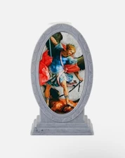 St Michael Holy Water Bottle Holder Porta Botella de Agua Bendita San Miguel