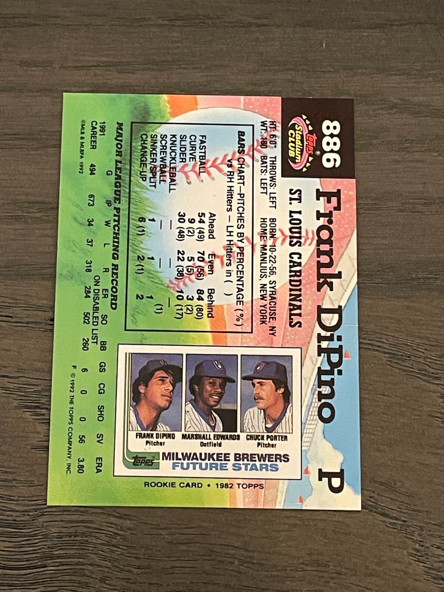 THE STAR CLUB 『FANATIC 』 1992 Stadium Club East Coast National Frank DiPino #886 St. Louis