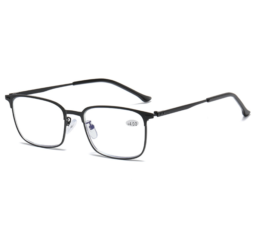 Men Progressive Multifocus Photochromic Anti Blue Light Square Reading