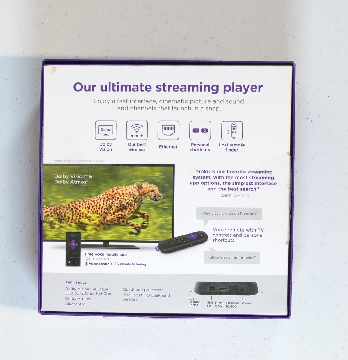 Roku Ultra 4800R 4K Streaming Media Player - Black. Looks new in the Box.
