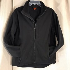 Red Kap 1923 Men's Black Full Zip Deluxe Soft Shell Lightweight Jacket Size S