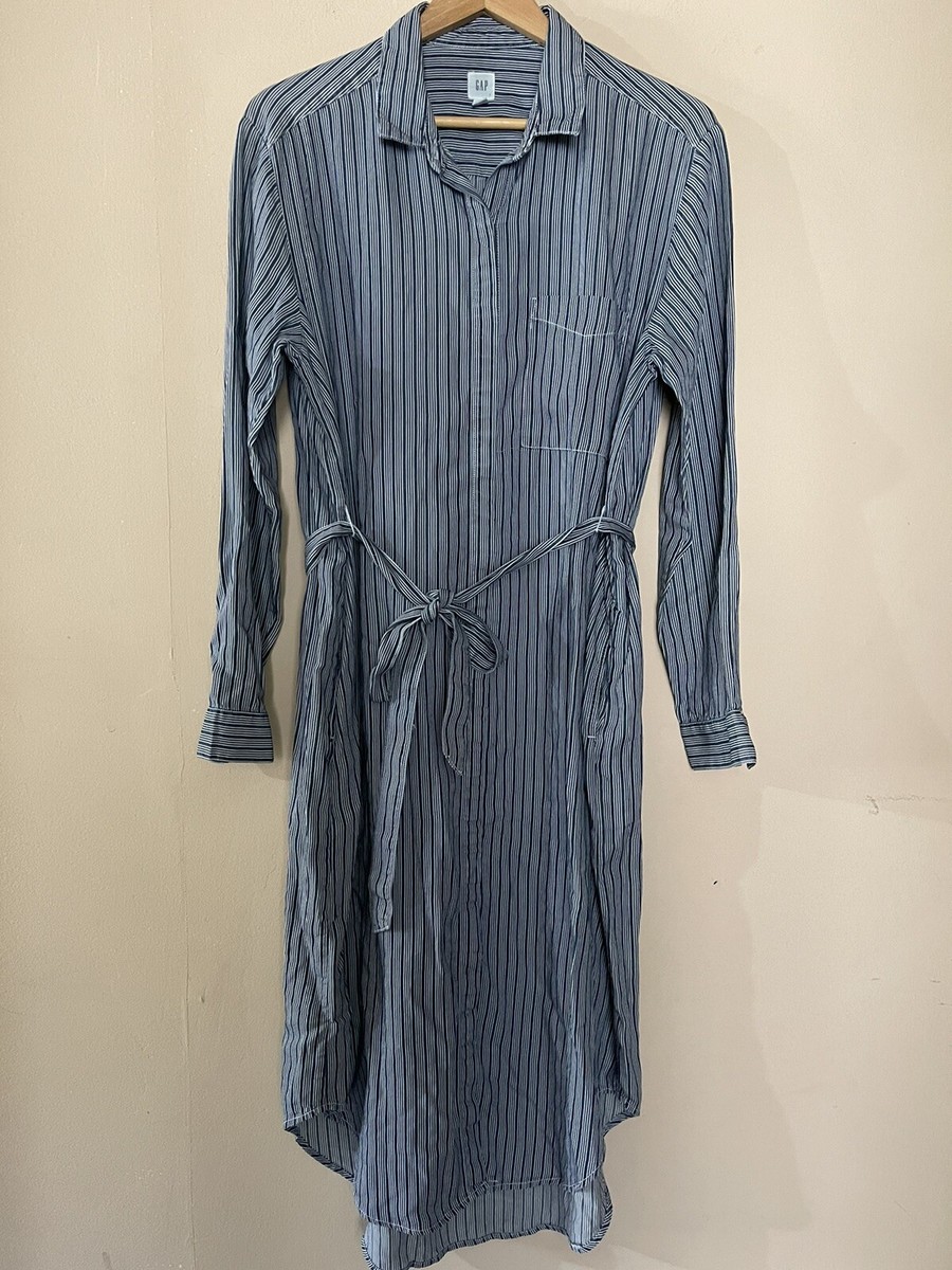 midi shirt dress gap Women's Poplin Utility Midi Shirtdress White Petite Size S