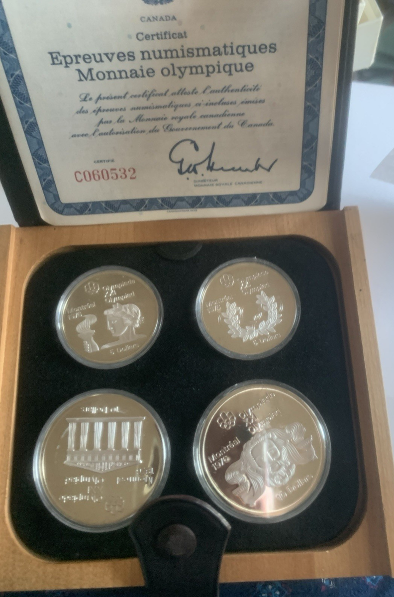 コレクション Canadian Olympic Coin 1972 Canada 4PIECE Coin 925% Sterling Silver Olympic OLYMPIQUE