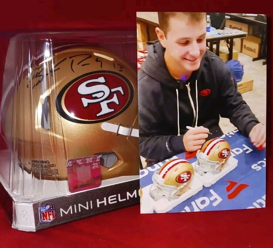 Brock Purdy Signed Autographed 49ers Mini Speed Helmet Fanatics