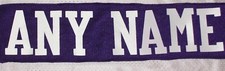 3" White Vinyl Letters for ANY NAME for NFL NCAA Football Jersey Nameplate