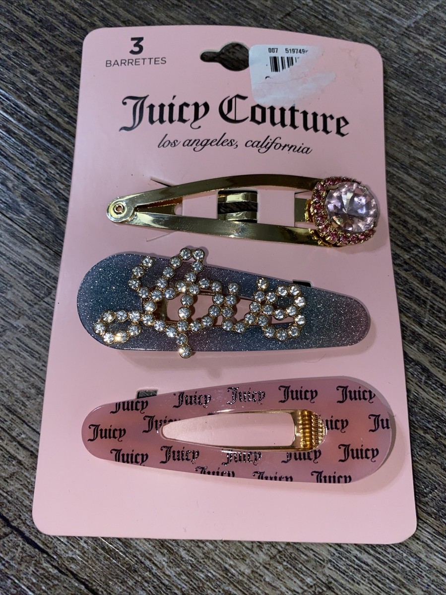 Juicy Couture Rhinestone Love Pink Blue Glitter Hair Rhinestone