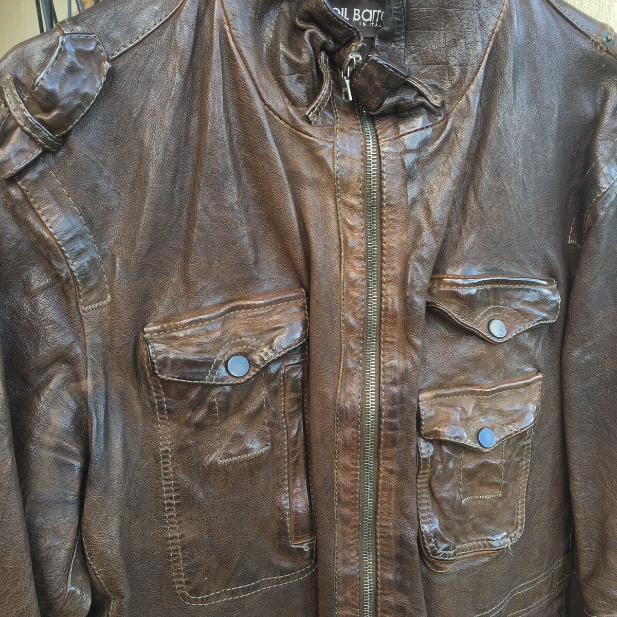Neil Barrett Genuine Leather Jacket Brown size L | eBay Neil Barrett Genuine Leather Jacket Brown size L | eBay