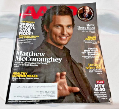 AARP Magazine June/July 2021 Matthew McConaughey Spend Smart Save More