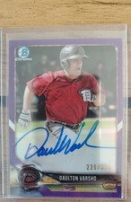 DAULTON VARSHO *Purple Refractor* 2018 Bowman Chrome RC Auto Autograph
