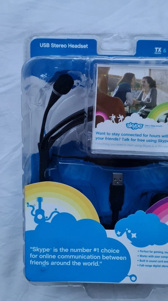 Skype USB Headset Black - New - Image 2 of 4