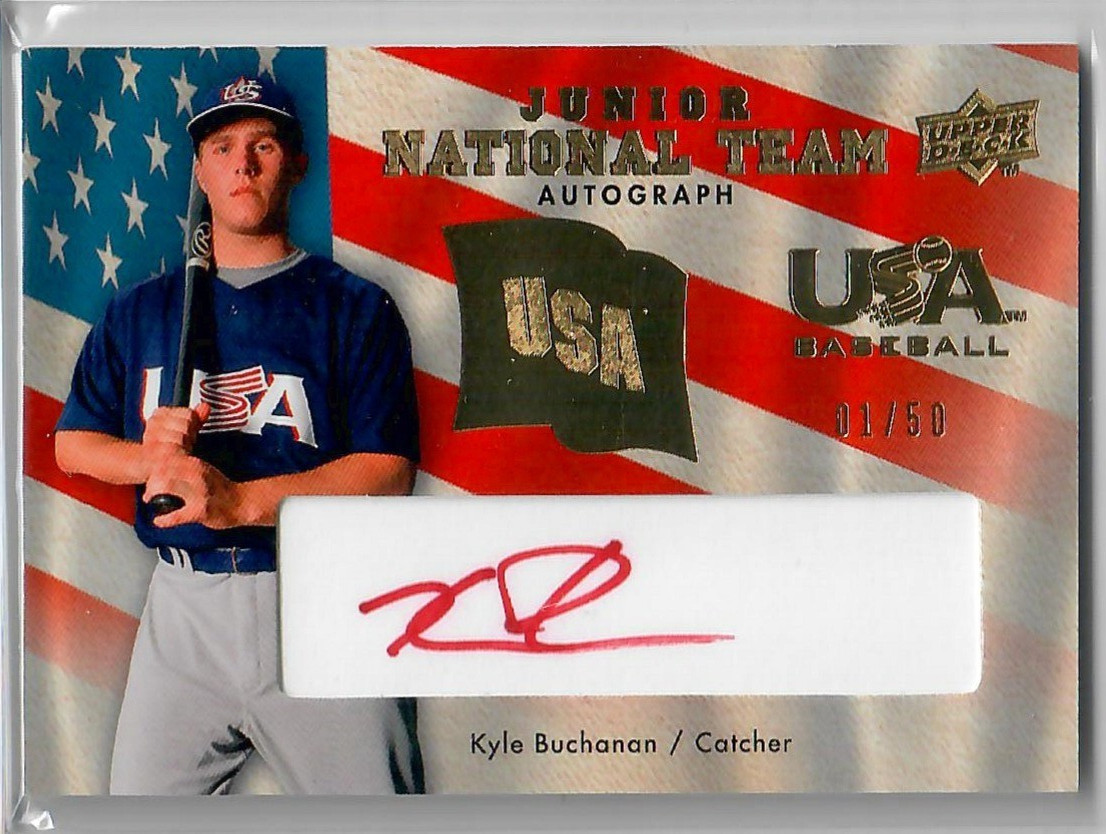 2008 UD- USA  Junior National Team Kyle Buchanan #USJR-KB Red Ink 01/50  A864