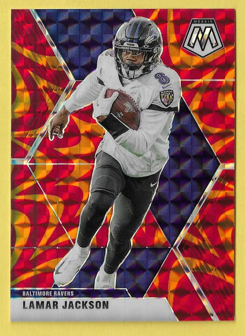 2020 Mosaic Orange Reactive Lamar Jackson Ravens | eBay